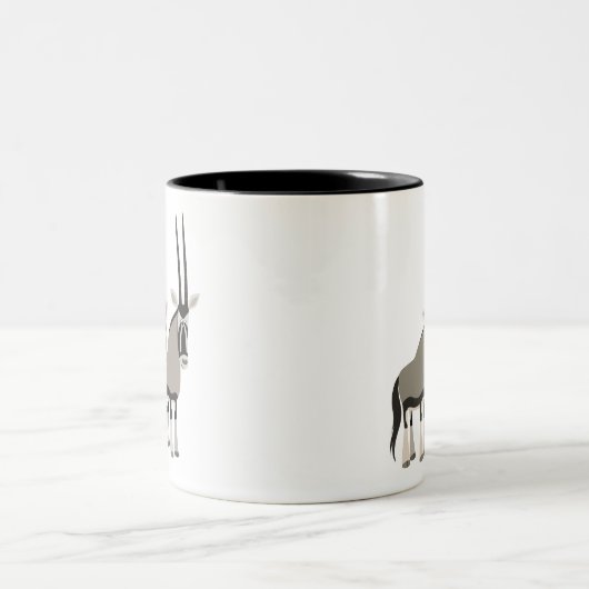 Cute Pair of Cartoon Oryxes Mok (Center)