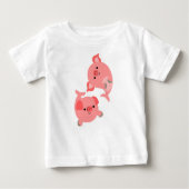 Cute Pair van Cartoon Merpigs Baby T-Shirt (Voorkant)