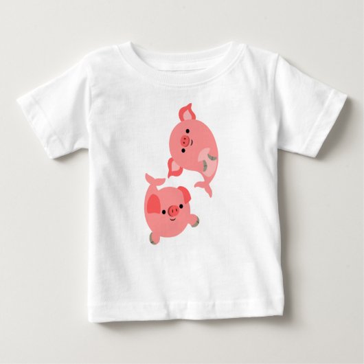 Cute Pair van Cartoon Merpigs Baby T-Shirt (Voorkant)