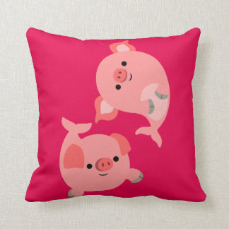 Cute Pair van Cartoon Mervarkens Kussen