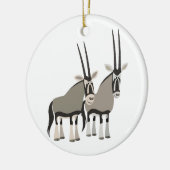 Cute Pair van Cartoon Oryxes Ornament (Links)