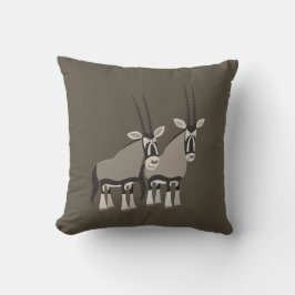 Cute Pair van Cartoon Oryxes Pillow Kussen