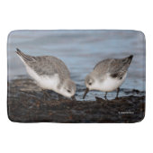 Cute Pair van Sanderlings Shares a Seaside Meal Badmat (Voorkant)