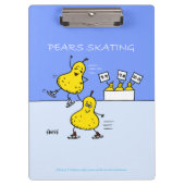 Cute Pairs Afbeelding Funny Pears Cartoon Klembord (Voorkant)