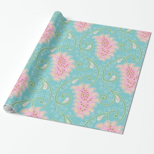 Cute Paisley Pattern Cadeaupapier (Uitgerold)