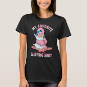 Cute Pajama for Women  Nigh Sleeping Flamingo 1 T-shirt (Voorkant)