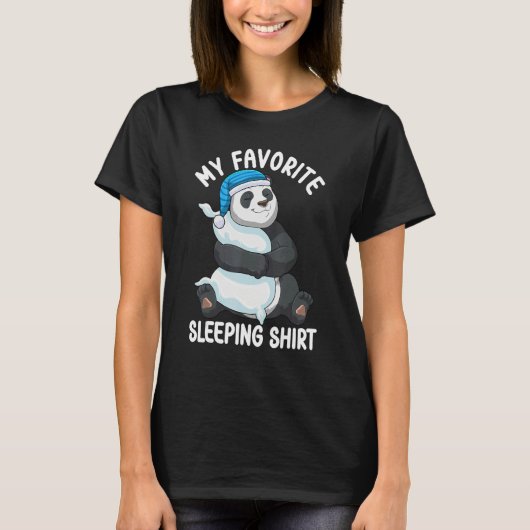 Cute Pajama for Women  Nigh Sleeping Panda 2 T-shirt (Voorkant)