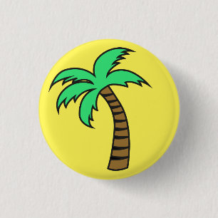 Cute Palm Tree Badge Pin Button
