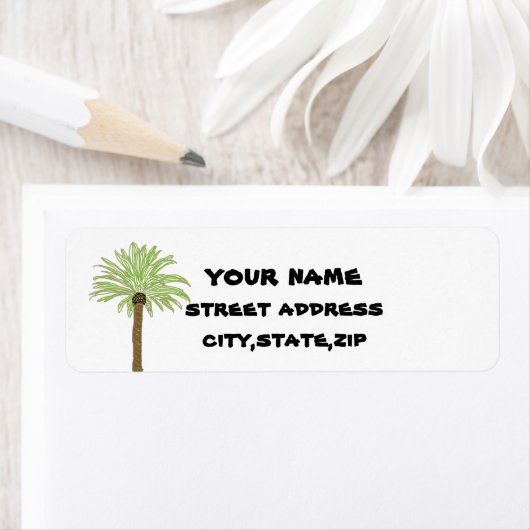 Cute Palm Tree Etiket (Insitu)