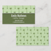 Cute Palm Tree Patroon Visitekaartje (Voorkant / Achterkant)