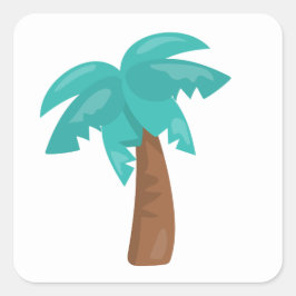 Cute Palm Tree Vierkante Sticker