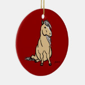 Cute Palomino Pony Keramisch Ornament (Rechts)