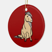 Cute Palomino Pony Keramisch Ornament (Links)