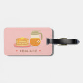 Cute Pancake en Bagagelabel met mansiroop (Achterkant horizontaal)