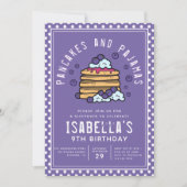 Cute Pancakes en pyjama's Sleepover Kaart (Voorkant)