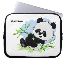 Cute Panda, aangepaste laptophoezen Laptop Sleeve