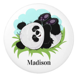 Cute Panda aangepaste naam keramische knop