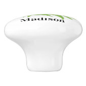 Cute Panda aangepaste naam keramische knop (Zijkant)