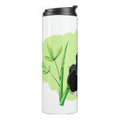 Cute Panda aangepaste naam tumbler 3/4 Thermosbeker (Gedraaid links)