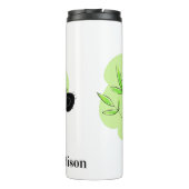 Cute Panda aangepaste naam tumbler 3/4 Thermosbeker (Achterkant)