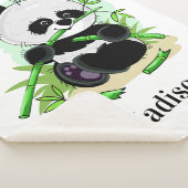 Cute Panda aangepaste naamdekens Sherpa Deken (3/4)