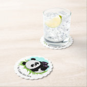 Cute Panda aangepaste onderzetters tekstpapier (Insitu)