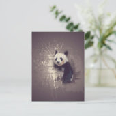 Cute Panda Abstract Briefkaart (Staand voorkant)