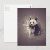 Cute Panda Abstract Briefkaart (Voorkant / Achterkant)