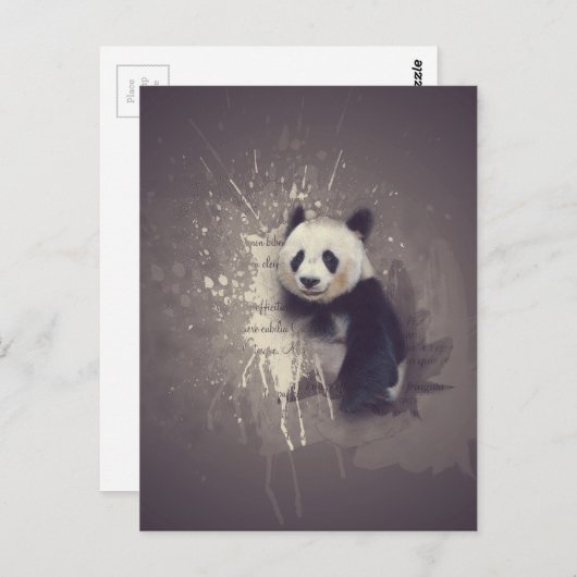 Cute Panda Abstract Briefkaart (Voorkant / Achterkant)