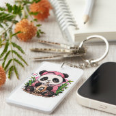 Cute Panda Acryl Sleutelhanger (Voorkant Rechts)