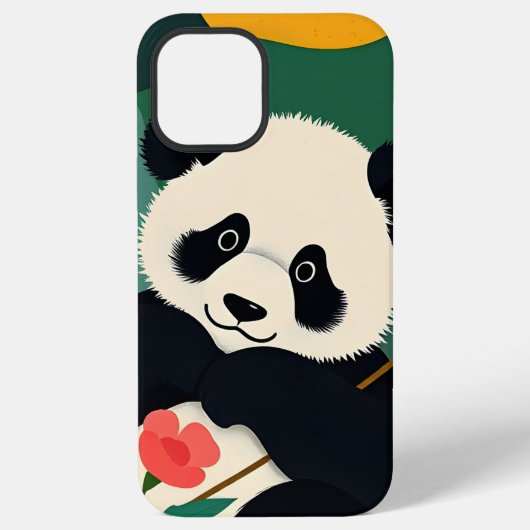 Cute Panda-afdruk iPhone Hoesje (Achterkant)