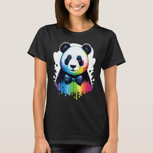 Cute Panda Animal on Panda 2 T-shirt (Voorkant)