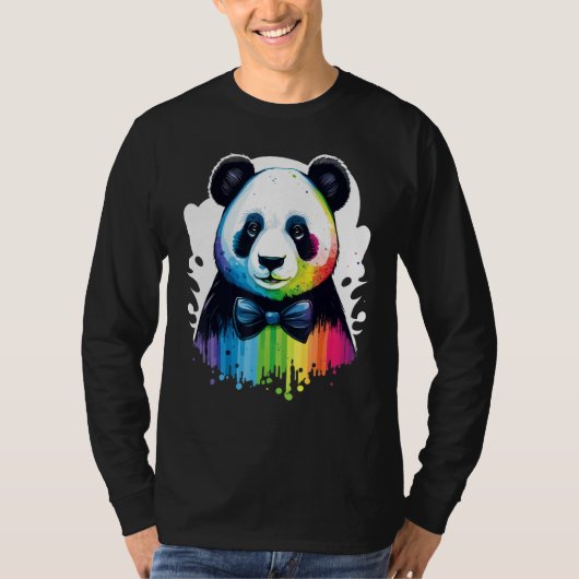 Cute Panda  Animal on Panda 2 T-shirt (Voorkant)