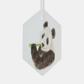 Cute Panda Asian Beer Animal Bamboo Glas Ornament (Voorkant Rechts)