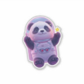 Cute Panda Astronaut Sticker – Kawaii Scrapboeken (Voorkant)