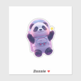 Cute Panda Astronaut Sticker – Kawaii Scrapboeken