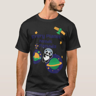 Cute Panda Astronaut T-shirt