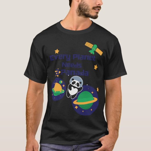 Cute Panda Astronaut T-shirt (Voorkant)