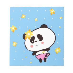 Cute Panda baby geperxoniseerd Notitieblok