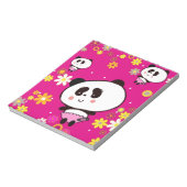 Cute Panda baby geperxoniseerd Notitieblok (Linkerzijde)