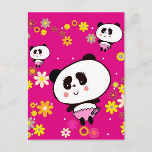 Cute Panda-Baby op maat Briefkaart