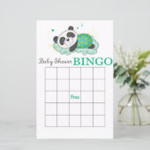 Cute Panda baby shower bingo card (Staand voorkant)
