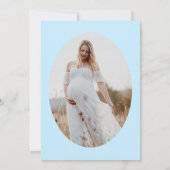 Cute Panda Baby shower Modern Light Blue Sweet Kaart (Achterkant)