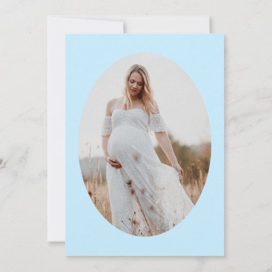 Cute Panda Baby shower Modern Light Blue Sweet Kaart (Achterkant)