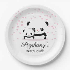 Cute Panda Baby shower Paper Borden Papieren Bordje