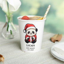 Cute Panda Baby Shower Papieren Bekertje