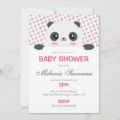 Cute Panda Baby shower Uitnodiging (Voorkant)