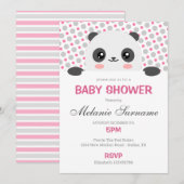 Cute Panda Baby shower Uitnodiging (Voorkant / Achterkant)