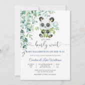 Cute Panda Baby Shower Uitnodiging (Voorkant)