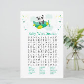 Cute panda Baby shower Word Search game (Staand voorkant)